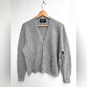 Vintage Jantzen Gray Wool Button Up Cardigan Sweater Unisex Size Large